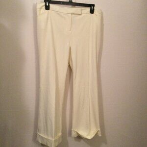 Lane Bryant Womens Plus Size 16 Cream Pockets Career Trousers Dress Pants GUC